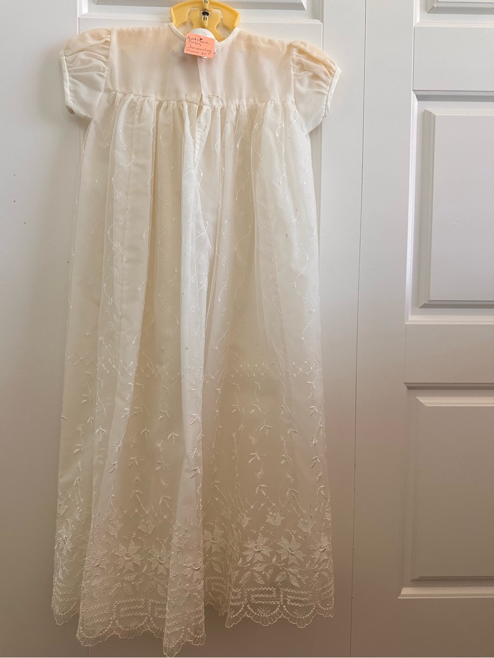 Totnet Antique Christening Gown With  Lace details made in England